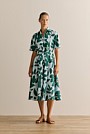 Cotton Bellflower Shirt Dress