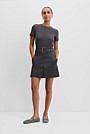 Australian Cotton Twill Belted Mini Skirt