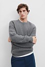 Textured Wool Crew Neck Knit