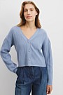 Merino Wool Rib Knit Cardigan