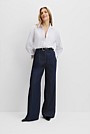 Pleated Denim Trouser