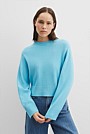 Organically Grown Cotton Blend Crop Crew Neck Knit