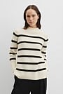 Merino Wool Stripe Longline Knit