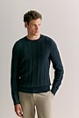 Merino Cable Stitch Crew