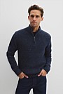 Merino Nep Half Zip Knit