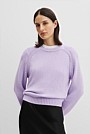 Wool Cotton Crew Neck Knit
