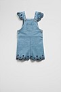 Organically Grown Cotton Denim Broderie Overall