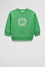 Organically Grown Cotton Varsity Boucle Oversized Sweat