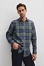 Regular Fit Linen Checked Shirt