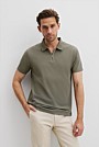 Cotton Mercerised Pique Zip Polo