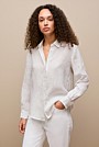 Linen Stripe Long Sleeve Shirt