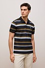 Colour Block Stripe Monogram Polo