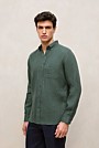 Regular Fit Linen End On End Shirt