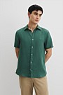 Organically Grown Linen Regular Fit Short Sleeve Shirt