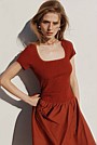 Mix Media Midi Knit Dress