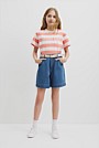 Hi Rise Denim Short