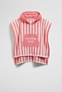 Cotton Stripe Logo Poncho