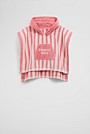 Cotton Stripe Logo Poncho