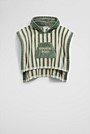Cotton Stripe Logo Poncho