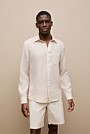 Regular Fit Linen Fine Stripe Shirt