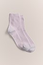 Textured Grid 1/4 Crew Sock