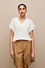 Mercerised Cotton Basketweave Knit Vest