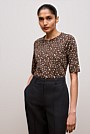 Cotton Leopard Half Sleeve T-shirt
