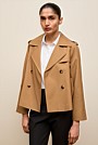 Cotton Twill Cropped Swing Trench