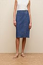 Soft Denim Wrap Skirt