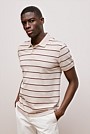 Pique Fine Stripe Monogram Polo