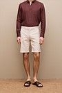 Stretch Cotton Dobby Longline Short