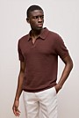 Cotton Linen Collared Knit Polo