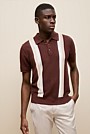Cotton Linen Graphic Knit Polo
