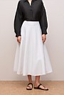 Textured Flare Midi Skirt