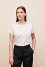 Linen Cotton Relaxed Crew T-shirt