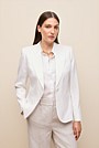 Linen Cotton Herringbone Blazer