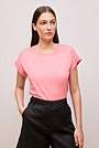 Cotton Cuff Sleeve T-shirt