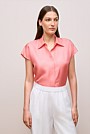 Silk Twill Cap Sleeve Shirt