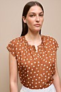 Spot Modal Cap Sleeve Blouse