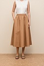 Cotton Poplin Pull On Skirt
