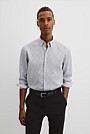 Slim Fit Print Cotton Shirt