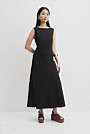 Organically Grown Linen Rouched Maxi Dress