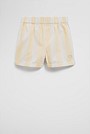 Organically Grown Cotton Blend Stripe Pull-On Short