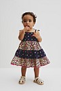 Organically Grown Cotton Tiered Spliced Romper