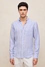Regular Fit Linen Bengal Stripe Shirt