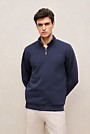 Terry 1/4 Zip Monogram Sweat