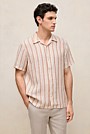 Linen Tent Stripe Camp Shirt