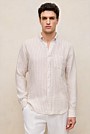 Regular Fit Linen Bengal Stripe Shirt