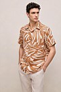 Brushstroke Linen Camp Shirt