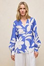 Marea Textured V Neck Blouse